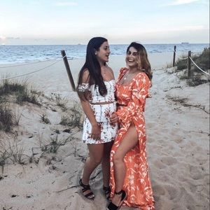 ASOS floral print two piece set